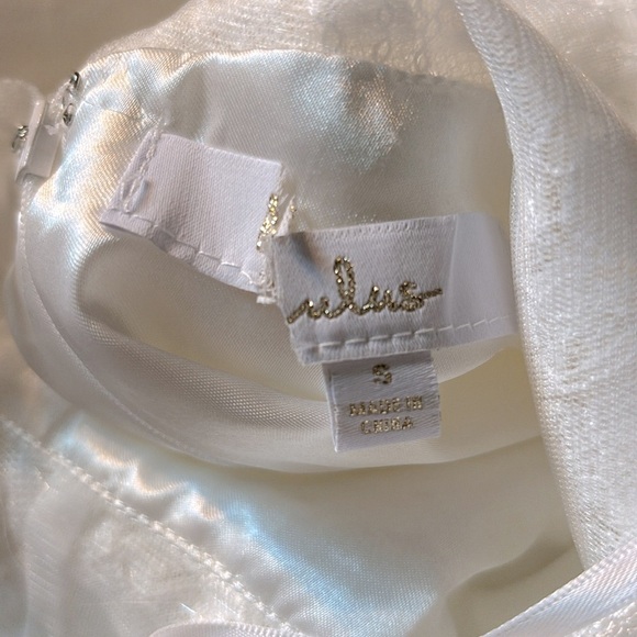 LULUS Forever Promised White Chiffon Embroidered Sequin Dress SMALL retails $248 - Picture 8 of 9